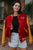 Vintage Varsity Red and Gold Letterman Snake Jacket - Mickey Williams Vintage